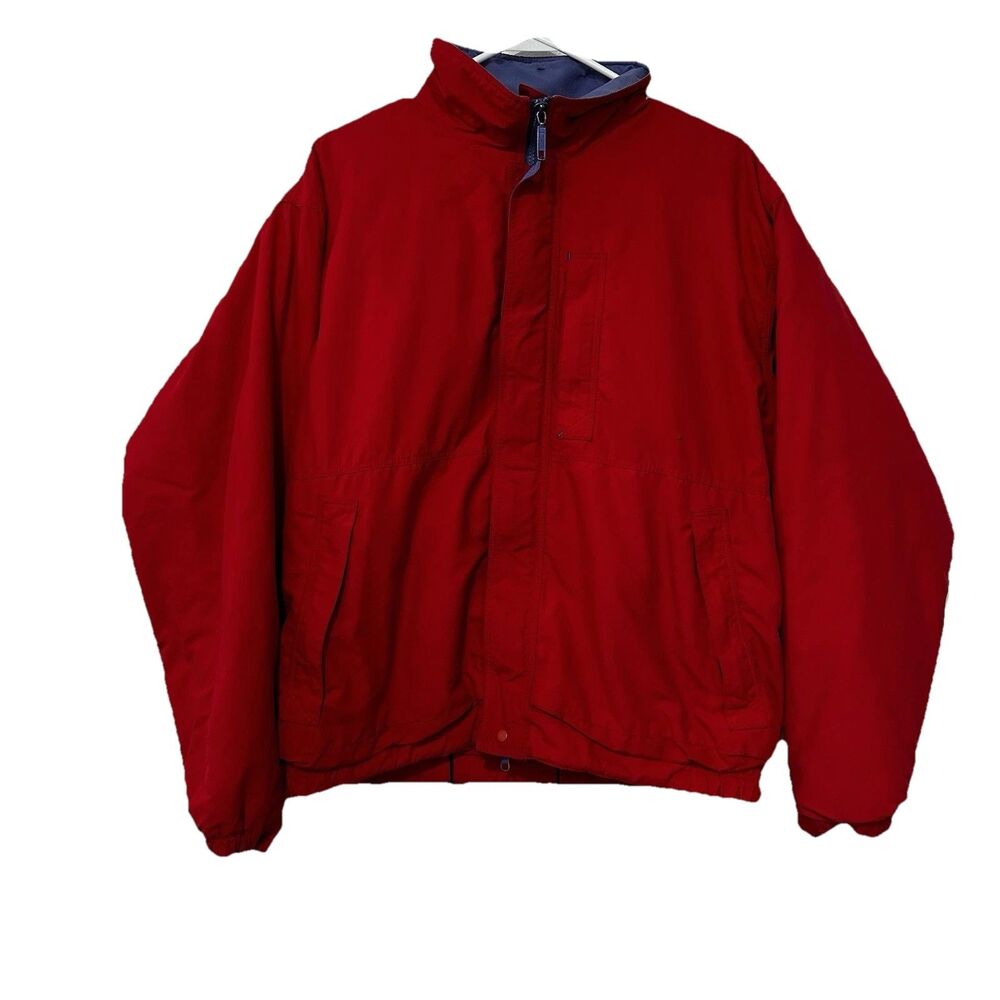 Vintage Patagonia Men’s Jacket Large Red Lined Insulated 90s Outdoors FLAWS